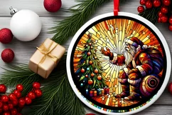 Round Christmas Ornament Sublimation|Clipart Product Image 2