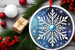 Round Christmass Ornament PNG Product Image 2