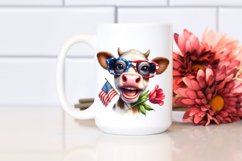 Watercolor Cow Portrait with es &amp; Excitement | Clipart Product Image 2