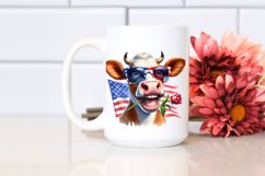 Watercolor Cow Portrait with es &amp; Excitement | Clipart Product Image 2