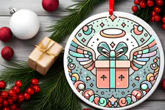Round Christmass Ornament PNG Product Image 2
