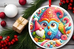 Round Christmas Ornament Sublimation|Clipart Product Image 2