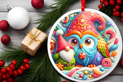 Round Christmass Ornament PNG Product Image 2