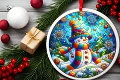 Round Christmas Ornament Sublimation|Clipart Product Image 2