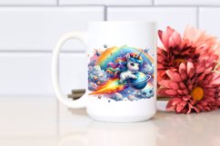 colorful Baby Unicorn Riding Comet Product Image 2
