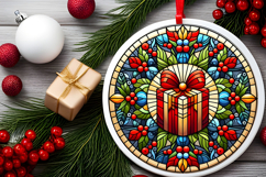 Round Christmass Ornament PNG Product Image 2