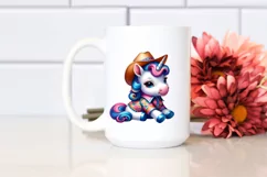 colorful Baby Unicorn in West Coast Swing Dancer Attire Product Image 2