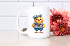 Colorful Funny Chicken in Sailor Suit | Clipart Product Image 2