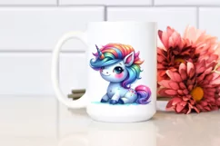 Vibrant Cute Unicorn Clipart PNG Product Image 2