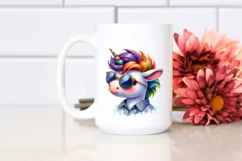 Vibrant Cute Unicorn Clipart PNG Product Image 2