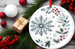 Round Christmas Ornament Sublimation|Clipart Product Image 2