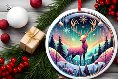 Round Christmass Ornament PNG Product Image 2