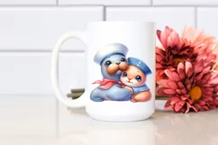 Colorful Baby Walrus Sailor Clipart Product Image 2