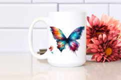 Abstract Watercolor Vibrant Butterfly Product Image 2