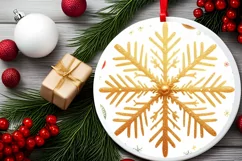 Round Christmas Ornament Sublimation|Clipart Product Image 2
