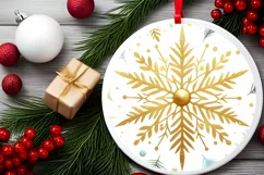 Round Christmas Ornament Sublimation|Clipart Product Image 2