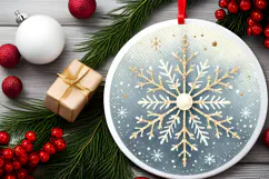 Round Christmass Ornament PNG Product Image 2