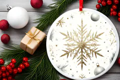 Round Christmass Ornament PNG Product Image 2