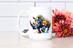 Abstract Vibrant Rhino PNG Product Image 2