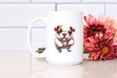 Jumping Bulldog, Pastel Watercolor PNG Product Image 2