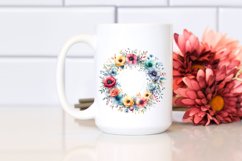 Colorful Floral Frame Sublimation Clipart Product Image 2