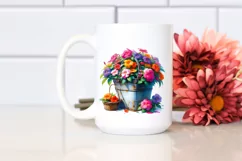 Vibrant Colorful Watercolor Can Clipart Product Image 2