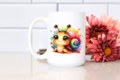 Colorful Baby Snail Smiling Watercolor Product Image 2