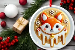 Round Christmas Ornament Sublimation|Clipart Product Image 1