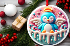 Round Christmass Ornament PNG Product Image 2