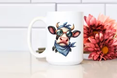 Watercolor Cow with Bandana | Clipart Product Image 2