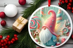 Round Christmas Ornament Sublimation|Clipart Product Image 2
