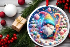 Round Christmas Ornament Sublimation|Clipart Product Image 2