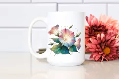 Stained Morning Glory,Watercolor PNG Product Image 2
