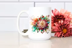 Watercolor Luxury Flower Splash Clipart Product Image 2