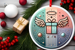 Round Christmass Ornament PNG Product Image 1