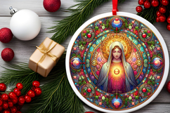 Round Christmass Ornament PNG Product Image 2