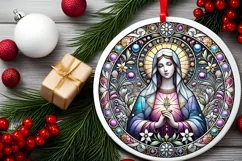 Round Christmas Ornament Sublimation|Clipart Product Image 2