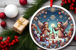 Round Christmass Ornament PNG Product Image 2