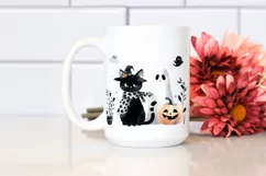 Black Cat Watercolor PNG Product Image 2