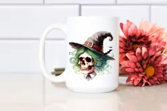 Skull with Hair, Bored, Simple PNG Product Image 2