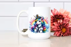 colorful Baby Unicorn in Sailor's Uniform Product Image 2