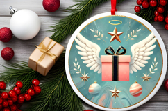 Round Christmass Ornament PNG Product Image 2
