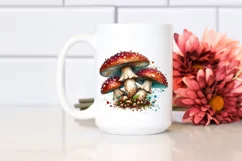 Detailed Mushroom Watercolor Splash PNG Product Image 2