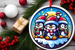 Round Christmas Ornament Sublimation|Clipart Product Image 2