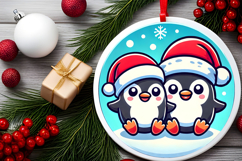 Round Christmass Ornament PNG Product Image 2