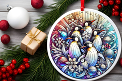 Round Christmass Ornament PNG Product Image 2