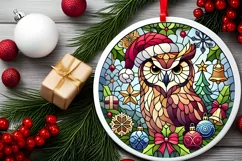 Round Christmas Ornament Sublimation|Clipart Product Image 1