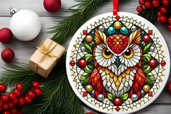 Round Christmas Ornament Sublimation|Clipart Product Image 1