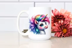 Vibrant Cute Unicorn Clipart PNG Product Image 2