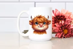 Happy Highland Cow, High-Quality PNG Product Image 2